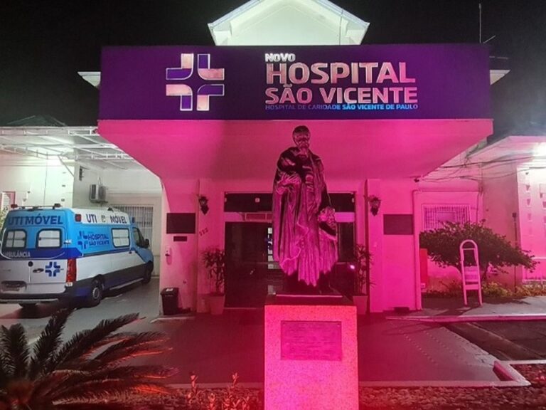 HSV ilumina fachada em apoio à campanha Outubro Rosa